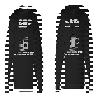 寝るマグカップ 長袖Tシャツ - Kawaiitshirt