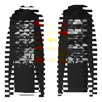 寿司 ネタ 面白いtシャツ おもしろ 食べ物 文字入り メンズ 面白い 服 オリジナル グッズ 文字tシャツ プレゼント 長袖Tシャツ - Kawaiitshirt