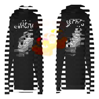 寿司猫 まぐろ 酒たまご 長袖Tシャツ - Kawaiitshirt