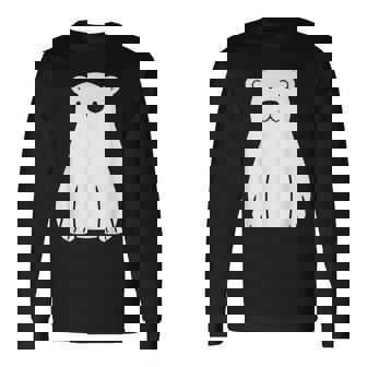 小さなシロクマ かわいいミニマリスト シンプルなシロクマ 長袖Tシャツ - Kawaiitshirt
