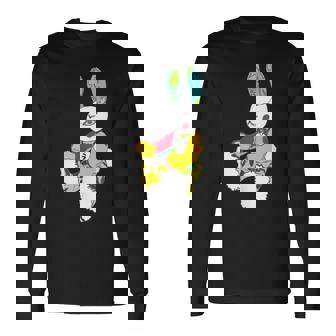 小さめうさぎ星人 Yunaカラー 長袖Tシャツ - Kawaiitshirt