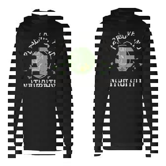 平和 愛と自然療法 ウェルネスとナチュラルヒーリング 長袖Tシャツ - Kawaiitshirt