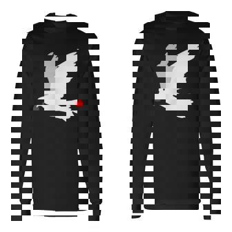 平和への愛を込めた白い鳩 長袖Tシャツ - Kawaiitshirt