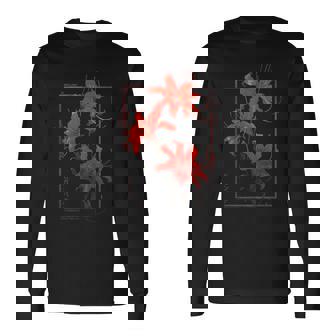 彼岸花 または 曼珠沙華 グランジ 日本の アニメ 美学 長袖Tシャツ - Kawaiitshirt