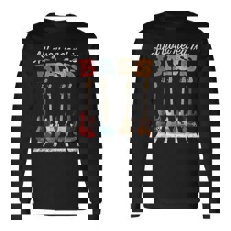 必要なのはベースだけ ベーシストのための有名なクロスウォーク All You Need Is Bass 長袖Tシャツ - Kawaiitshirt