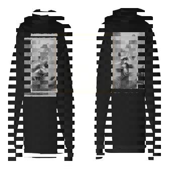 怖いアライグマのセルフィーとビッグフット&面白いサスカッチ。 長袖Tシャツ - Kawaiitshirt