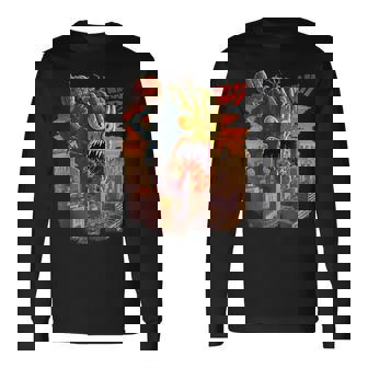 怪獣 ブロッコリー トマト 野菜 アニメ 長袖Tシャツ - Kawaiitshirt