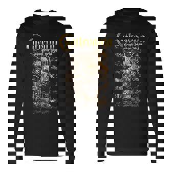 悪魔城ドラキュラ シンフォニーボックス アート ゴシック 月 夜 レトロ ゲーマー 長袖Tシャツ - Kawaiitshirt