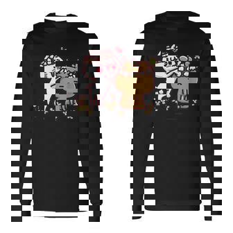 愛しすぎて大好きすぎる。 お花の冠 長袖Tシャツ - Kawaiitshirt