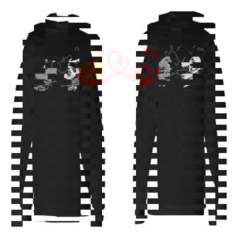 愛しすぎて大好きすぎる。 赤い糸 長袖Tシャツ - Kawaiitshirt