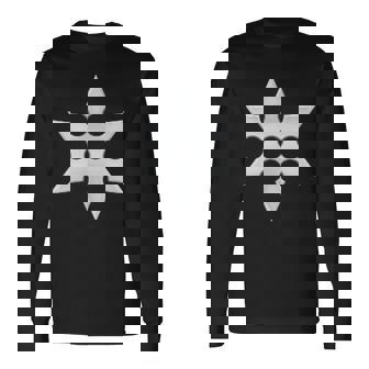 投げ手裏剣 星忍者 長袖Tシャツ - Kawaiitshirt