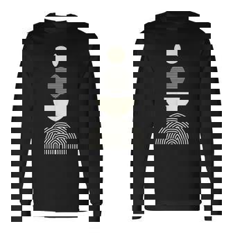 抽象アートシャツ コンテンポラリー モダンアート メンズ グラフィック レディース 長袖Tシャツ - Kawaiitshirt