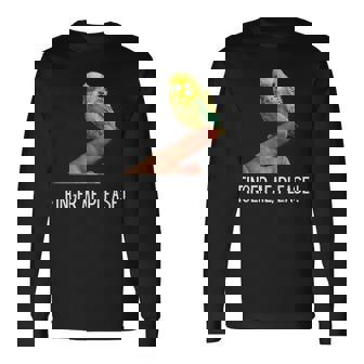 指の上のセキセイインコ 楽しいインコ セキセイインコ 鳥好きのギフト 長袖Tシャツ - Kawaiitshirt