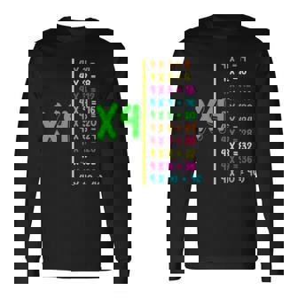 掛け算表4 小学生 算数の日 キッズ 男の子 長袖Tシャツ - Kawaiitshirt