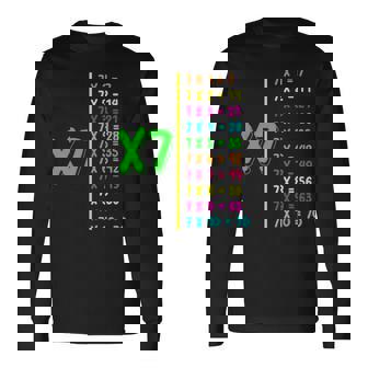 掛け算表7 小学生 算数の日 キッズ 男の子 長袖Tシャツ - Kawaiitshirt