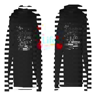 教師 生活 花 教室 感謝 教育 長袖Tシャツ - Kawaiitshirt