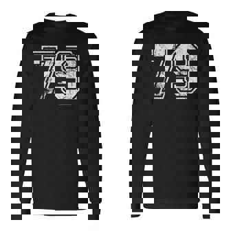 数字 79 ヴィンテージ 1979 誕生日 ヴィンテージ風 長袖Tシャツ - Kawaiitshirt