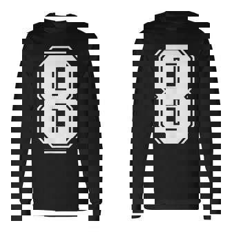 数字 8 スポーツジャージ ラッキーナンバー 長袖Tシャツ - Kawaiitshirt