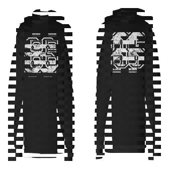 数字 86 ヴィンテージ 1986 誕生日 レトロ ヴィンテージ ルック 長袖Tシャツ - Kawaiitshirt