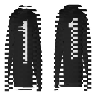 数字アルファベット 1 数字 長袖Tシャツ - Kawaiitshirt