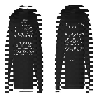 数字デザイン フィボナッチのエピソード 長袖Tシャツ - Kawaiitshirt