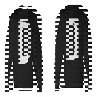 文字d アルファベットモノグラム イニシャル。 長袖Tシャツ - Kawaiitshirt