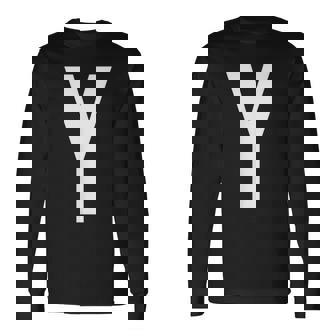 文字yアルファベットモノグラムイニシャル。 長袖Tシャツ - Kawaiitshirt