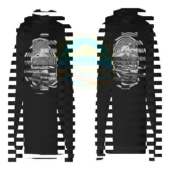 新幹線 富士山 日本土産 新幹線 長袖Tシャツ - Kawaiitshirt