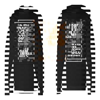 旅行とコーヒー愛好家 バタムインドネシア 長袖Tシャツ - Kawaiitshirt