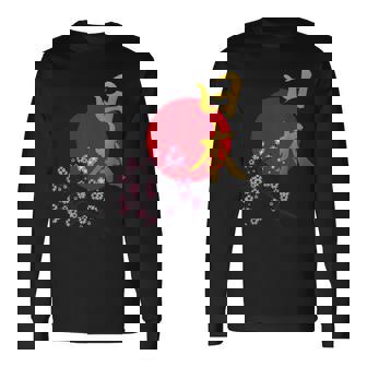 日本- 書道アート 伝統的なデザイン、ユニークなお土産 長袖Tシャツ - Kawaiitshirt