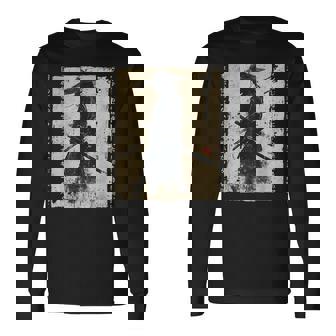 日本 武士 武士 戦闘機 浮世 墨絵 侍 長袖Tシャツ - Kawaiitshirt