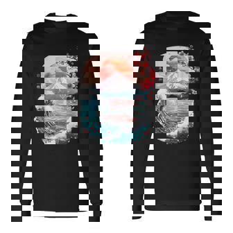 日本の 精神 で 90年代 の レトロ な雰囲気 の ヴェイパーウェイヴ 原宿 の 美学 長袖Tシャツ - Kawaiitshirt