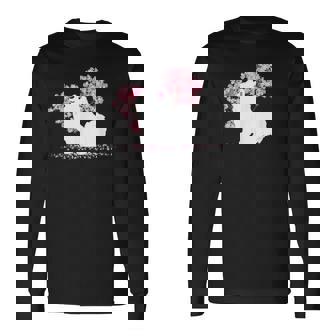 日本のかわいいさくら 桜 ジャパニーズスピッツ犬 長袖Tシャツ - Kawaiitshirt