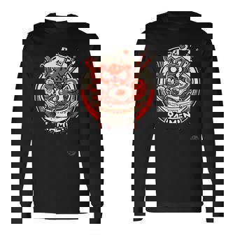 日本のラーメンは豚が大好き、ラーメンが大好き 長袖Tシャツ - Kawaiitshirt