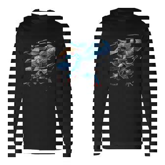 日本の侍カエルの戦士忍者ヴィンテージtシャツ メンズ 長袖Tシャツ - Kawaiitshirt