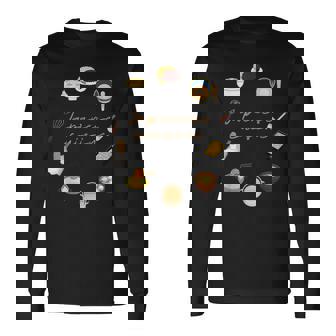 日本の家庭料理 長袖Tシャツ - Kawaiitshirt