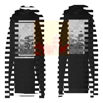 日本アジア アジア 日本風 ヴィンテージ レトロ 自然 長袖Tシャツ - Kawaiitshirt