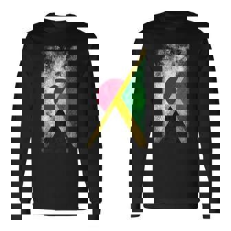 日本ジャマイカの国旗 ジャマイカ。 長袖Tシャツ - Kawaiitshirt