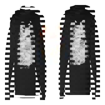 日本スピッツ 犬 グラフィック ペット イラスト 日本スピッツ 長袖Tシャツ - Kawaiitshirt