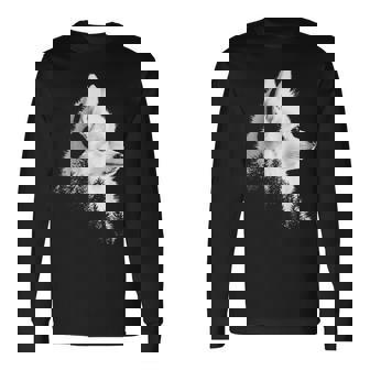 日本スピッツ 犬 ペット 音楽 ヘッドホン 日本スピッツ 長袖Tシャツ - Kawaiitshirt