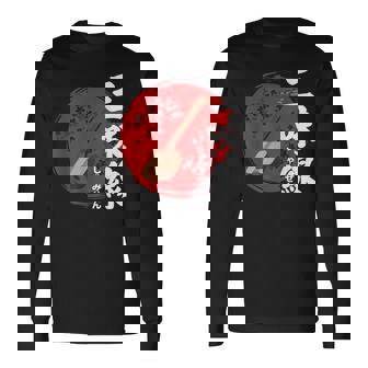 日本三味線 伝統楽器 長袖Tシャツ - Kawaiitshirt