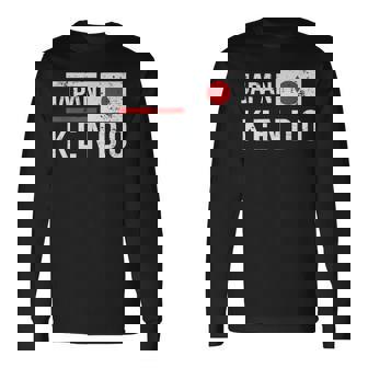 日本剣道レトロフラッグサムライ日本武道クラブ 長袖Tシャツ - Kawaiitshirt