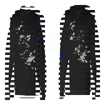 日本美絞り絞り染めトンボ 長袖Tシャツ - Kawaiitshirt