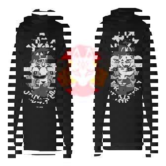 日本酒チーム ビール お酒 パブ パーティー きつね マスク 旗 長袖Tシャツ - Kawaiitshirt