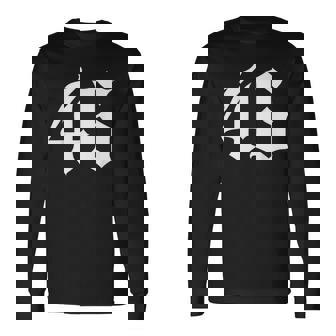 旧英数字 46 46 長袖Tシャツ - Kawaiitshirt