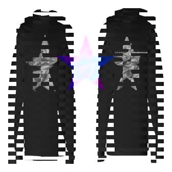 星 ピンク ブルー パープル 長袖Tシャツ - Kawaiitshirt