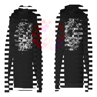 春の桜 かわいい猫と桜の花 長袖Tシャツ - Kawaiitshirt