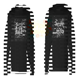 春の目覚めのスピーチデザインの面白いコスチューム。 長袖Tシャツ - Kawaiitshirt