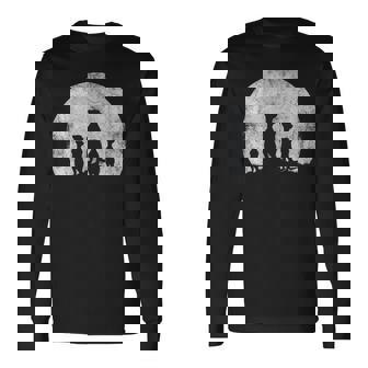 月かわいいミーアキャット 長袖Tシャツ - Kawaiitshirt