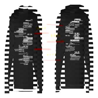 有名なクルーズ船 Rms タイタニック ブリタニック ポセイドン カルパチア 長袖Tシャツ - Kawaiitshirt